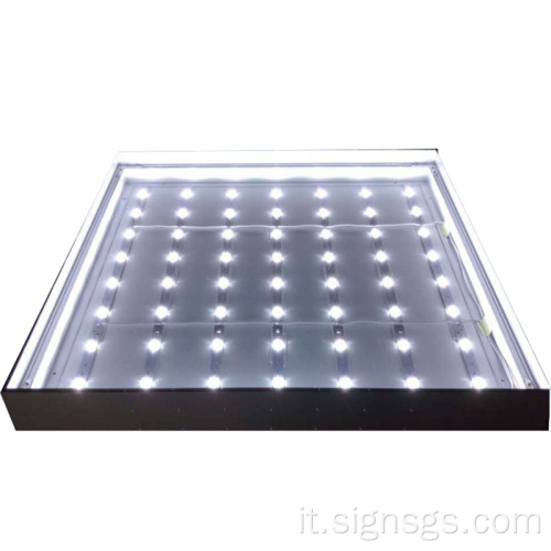 Scatola luminosa pubblicitaria UV LED personalizzata